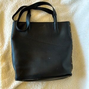 Hammit Black Leather Tote Bag Purse